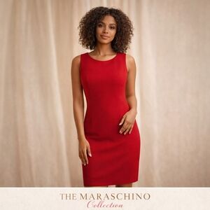 Jones Studio Elegant Red Midi Dress